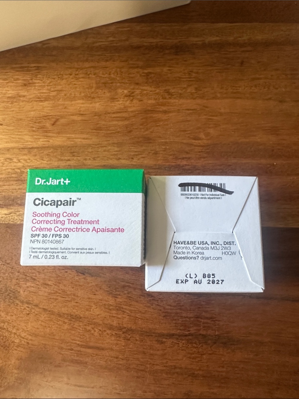Dr. Jart+ Cicapaire Soothing Color Correcting Treatment SPF30 7ml x 2